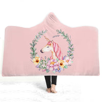 Hooded Blanket Cape With Thick Double Layer Plush