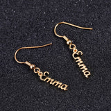 Personalized Name Drop Earrings    Customize Namplate ID Dangle Earring For Women High Quality Stainless Steel Jewelry Supplier