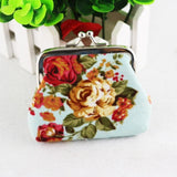 Women Coin Purse Cute Wallet Lady Retro Vintage Flower Small Wallet Hasp Purse Kawaii Bag Clutch Bag Monedero