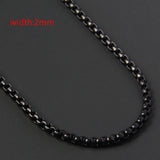 2020 Classic Rope Chain Men Necklace Width 2/3/4/5 MM Stainless Steel Figaro Cuban Chain Necklace For Men Women Jewelry