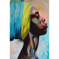 African Graffiti Black and Gold Woman Canvas Painting Cuadros Posters and Prints Wall Art Pictures for Living Room Unframed