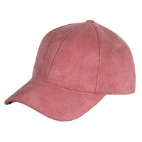 Fashion Women Girls Chic Suede Baseball Cap Solid Sport Visor Hats Adjustable