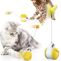 Smart Cat Toy Funny Interactive Cat Toy with Catnip Irregular Rotation Pet Cat Ball Tease Toy Cat Supplies No Battery Needed