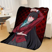 Custom Kakegurui anime Blankets for beds throw blanket soft blanket summer blanket anime blanket travel blanket