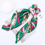 4pcs/set Women Hair Scarf BowStreamers Scrunchies Ponytail Holder Summer Headbands Elastic Hair Bows Rope Hair Bands Accessories