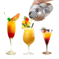 350ML 550ML 750ML Stainless Steel Cocktail Shaker Mixer Wine Martini Shaker For Drinking Boston Style Shaker Party Bar Tools