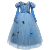 Girls Princess Dresses for 4-10T Children Kids Halloween Cosplay Costume Role-play Clothing Dress