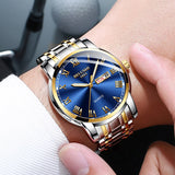 Belushi Men's Business Watch Stainless Steel Quartz Watches  Chronograph Aanalogue Clock Waterproof Luminous Relogio Feminino