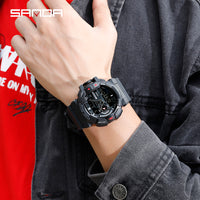 2020 new Sanda men sports watch casual fashion watch electronic watch male waterproof watch men erkek kol saati electronic watch