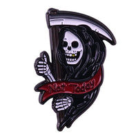 Grim Reaper Brooch Death Badge Gothic Horror Holiday Accessories