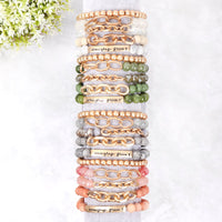 Hdb2995 - "Amazing Grace" Charm Multiline Beaded Bracelet