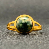 Momiji Natural Stone Open Ring for Women Handmade Bohemian Jewelry Gift Crystal Moonstone Tigereye Wedding Party Ring Adjustable