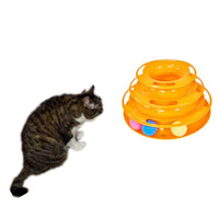 Cat Toy Tower Track Cat Turntable Cat Turntable Three-layer Pet Playtable cat toy  cat toys interactive cat tower