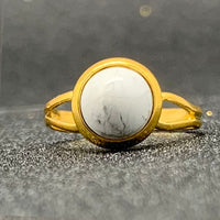 Momiji Natural Stone Open Ring for Women Handmade Bohemian Jewelry Gift Crystal Moonstone Tigereye Wedding Party Ring Adjustable