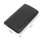 Male Metal Card Holder RFID Aluminium Alloy Credit Card Holder PU Leather Wallet Antitheft Automatic RFID Wallet Dropshipping