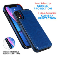 Luxury Slim Fit Premium Leather Cover For iPhone 11 12 mini Pro XR XS Max X 6 6s 7 8 Plus Wallet Card Slots Shockproof Flip Case