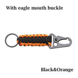 Outdoor Keychain Ring Camping Carabiner Military Paracord Cord Rope Camping Survival Kit Emergency Knot Bottle Opener Tools