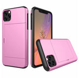 For iPhone 11 Pro Max XS X XR Case Slide Armor Wallet Card Slots Holder Cover For IPhone 7 8 6 6s Plus 5 5s TPU Shockproof Shell