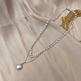 Simple Necklace, Personality, Niche Design, Double-layer Pearl Necklace