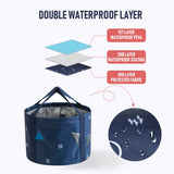 Camping Foot Bath Collapsible Bucket Multi-Use Portable Basin for Soaking Feet Travelling Camping Indoor Outdoor Equipment