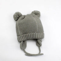 US New Winter Baby Kids Girls Boys Warm Woolen Coif Hood Scarf Caps Hats