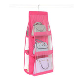 3 Layers Folding Shelf Bag 6 Pocket Foldable Hanging Bag Purse Handbag Organizer Door Sundry Pocket Hanger Storage Closet Hanger