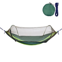 Outdoor Camping Hammock with Mesh Mosquito Bug Net Parachute Hammock Hanging Bed Swing Hiking Sleeping Bed Garden Tree Tent