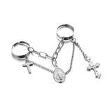 Punk Cool Hip Pop Rings Multi-layer Adjustable Chain Four Open Finger Rings  Alloy Women Rotate Rings for Women Party Gift