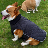 Warm Reversible Dog Coat-Thick Padded Comfortable Winter Dog Jacket, Reflective Safety Dog Vest