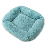 Square Dog Bed Super Soft Warm Plush Cat Mat Dog Beds Long Plush Solid Color Pet Beds Cat Mat For Little Medium Large Pets