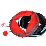 Cat Tunnel 2 Holes Pet Play Tubes Balls Collapsible Crinkle Kitten Toys Puppy Ferrets Rabbit Play Dog Tunnel Tubes