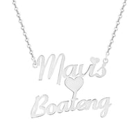 Personalized Couple Name Necklaces Stainless Steel Custom Heart With Nameplate Necklaces For Women Love Jewelry Friendship Gifts