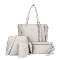 PU Leather Women's Shoulderbag +Casual Tote + Lady Handbag +Card Coin Bags Purse Messenger Satchel 4pcs/set