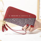 Women Wallet Long Creative Female Card Holder PU Wallet Coin Purses Girls Leather Wallet New Fashion Envelope