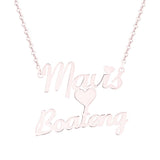 Personalized Couple Name Necklaces Stainless Steel Custom Heart With Nameplate Necklaces For Women Love Jewelry Friendship Gifts