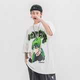 Anime portrait print men's short sleeve