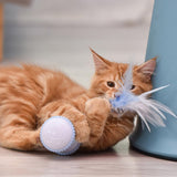 Smart Automatic Cat Toy Electronic Pet Cat Feather Toy with LED Wheel Rechargeable Cat Teaser Stick Balance Car Cat Kitten Toy #