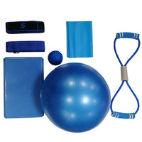 7 Pieces Sets For Fitness Trainning Exercise Gym Accessories  Yoga Resistance Bands Pilates Ball Home Block Brick Drop Ship