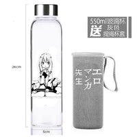 New 1Pc Chinese and Japanese Anime Series Glass Cup Cartoon Figure Stainless Steel Water Bottle Anime Around