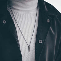 2020 Hot Fashion Rectangle Men Pendant Necklace Classic Stainless Steel Cuban Chain Necklace For Men Jewelry Gift