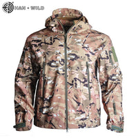 Hiking Army Jackets Men Military Airsoft Camping Tactical Jacket Winter Shark Skin SoftShell Waterproof Jacket Windbreaker