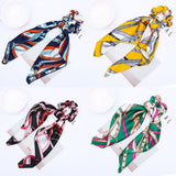 4pcs/set Women Hair Scarf BowStreamers Scrunchies Ponytail Holder Summer Headbands Elastic Hair Bows Rope Hair Bands Accessories