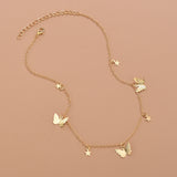 LATS Butterfly Choker Necklace For Women Gold color Chain Statement Collar Female Chocker Best Shining Jewelry Party 2020 New