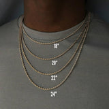 2020 Classic Rope Chain Men Necklace Width 2/3/4/5 MM Stainless Steel Figaro Cuban Chain Necklace For Men Women Jewelry