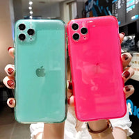 Luxury Candy Transparent Phone Case For iphone 11 12 mini Pro Max XS X XR 7 8 plus SE 2020 Soft Silicone Shockproof Cases Cover