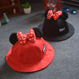 2018 Baby Caps Infant Toddler Hats Lovely Ear Bucket For Girls Boys Cotton Sun Hat Spring Outdoor Bucket Hats Bones Infantis