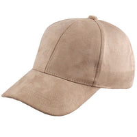 Fashion Women Girls Chic Suede Baseball Cap Solid Sport Visor Hats Adjustable