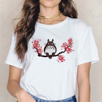 Totoro t shirt Miyazaki Hayao cartoon female clothes femme Anime Spirit Away tshirt Studio Ghibli t-shirt Anime women Japanese