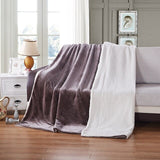 Solid Deep Grey Winter Thick warm Throws Plaids Double-sided Blanket Sherpa Berber Fleece Fabric Bedding Bedspread