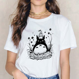 Totoro t shirt Miyazaki Hayao cartoon female clothes femme Anime Spirit Away tshirt Studio Ghibli t-shirt Anime women Japanese